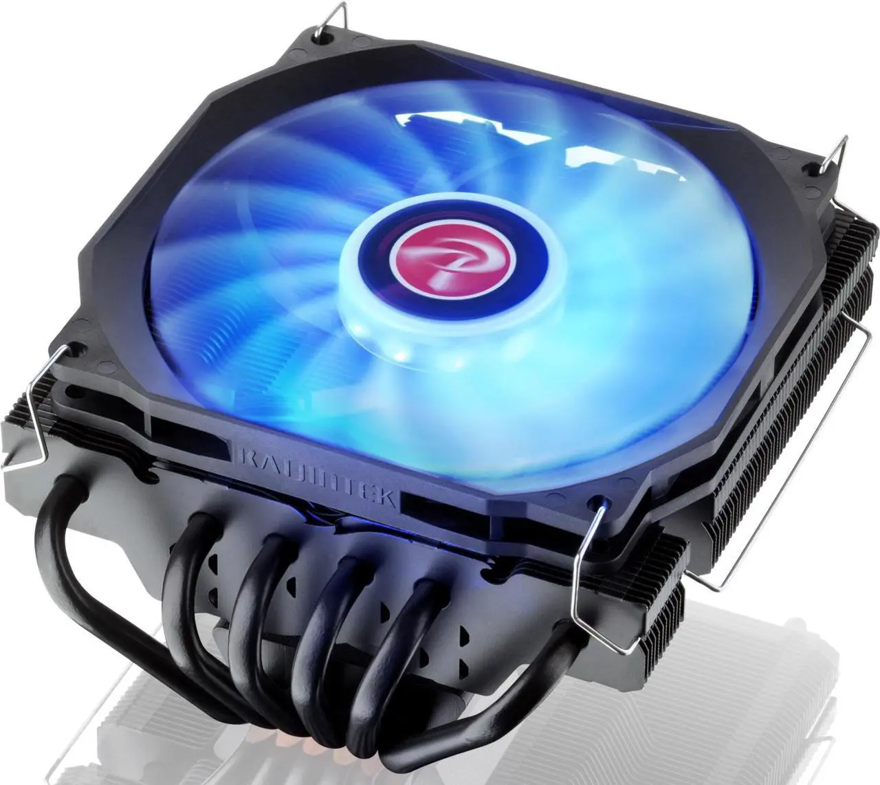 Main image of PALLAS 120 RGB, a Low profile cooler with 12013 RGB PWM fan, is designed for most desktops, especially for HTPC's and narrow enclosures. 6*6mm Heat-pipe, total height 68mm, compatible with modern CPUs