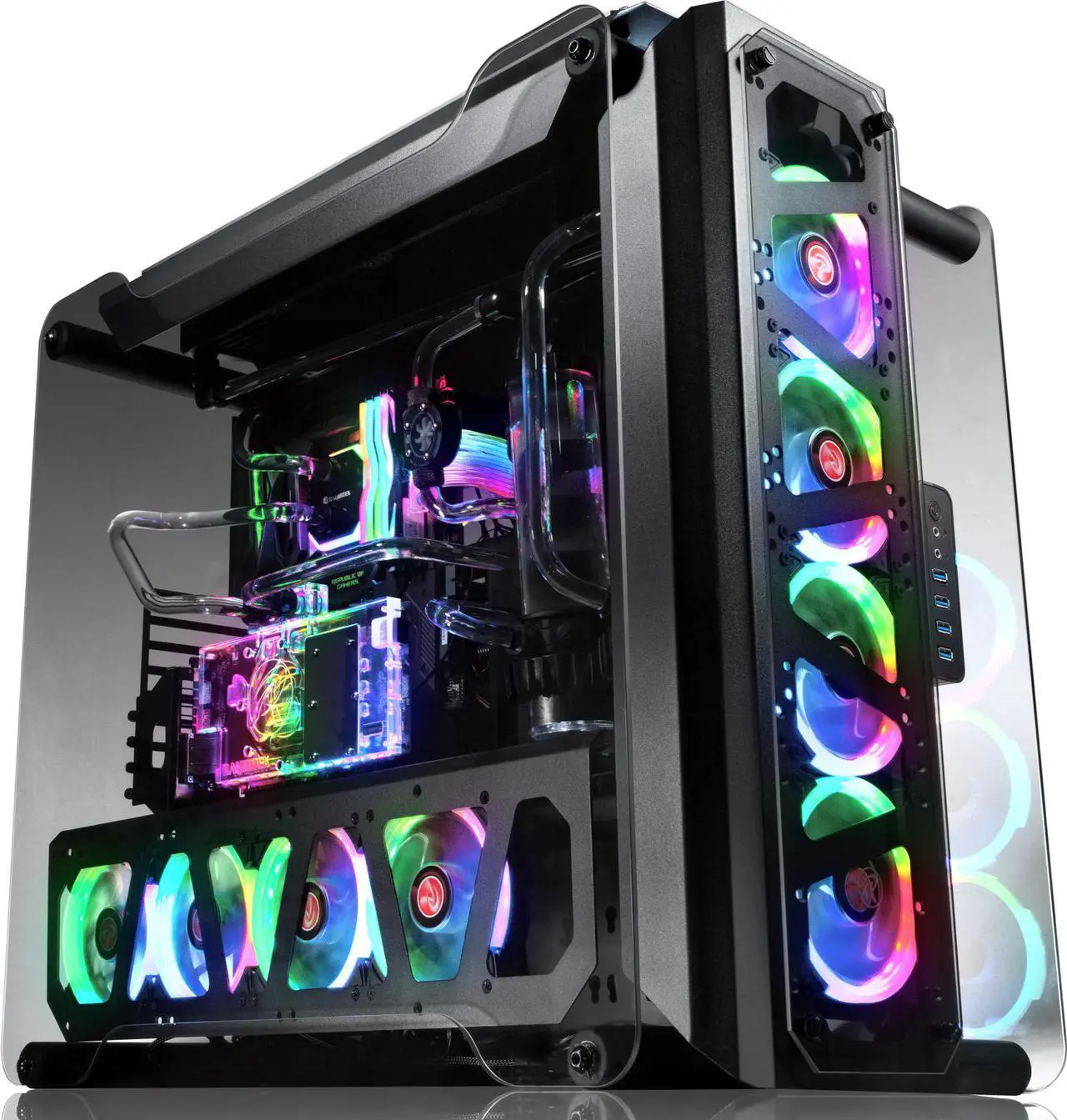 Main image of ENYO, a Goliath Chassis of the Open Frame / Benching Case, is designed  to fulfil the biggest dream of any high end enthusiast in terms of Water Cooling or Air Cooling with the most powerful component