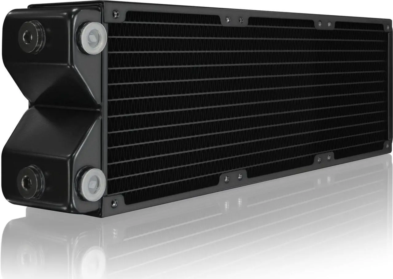 Main image of CALORE C360D , is made of copper with high-density copper fin design and brass tank. CALORE radiator is engineered with an extremely thick 65mm radiator along with a triple-row 14-set flat tube design