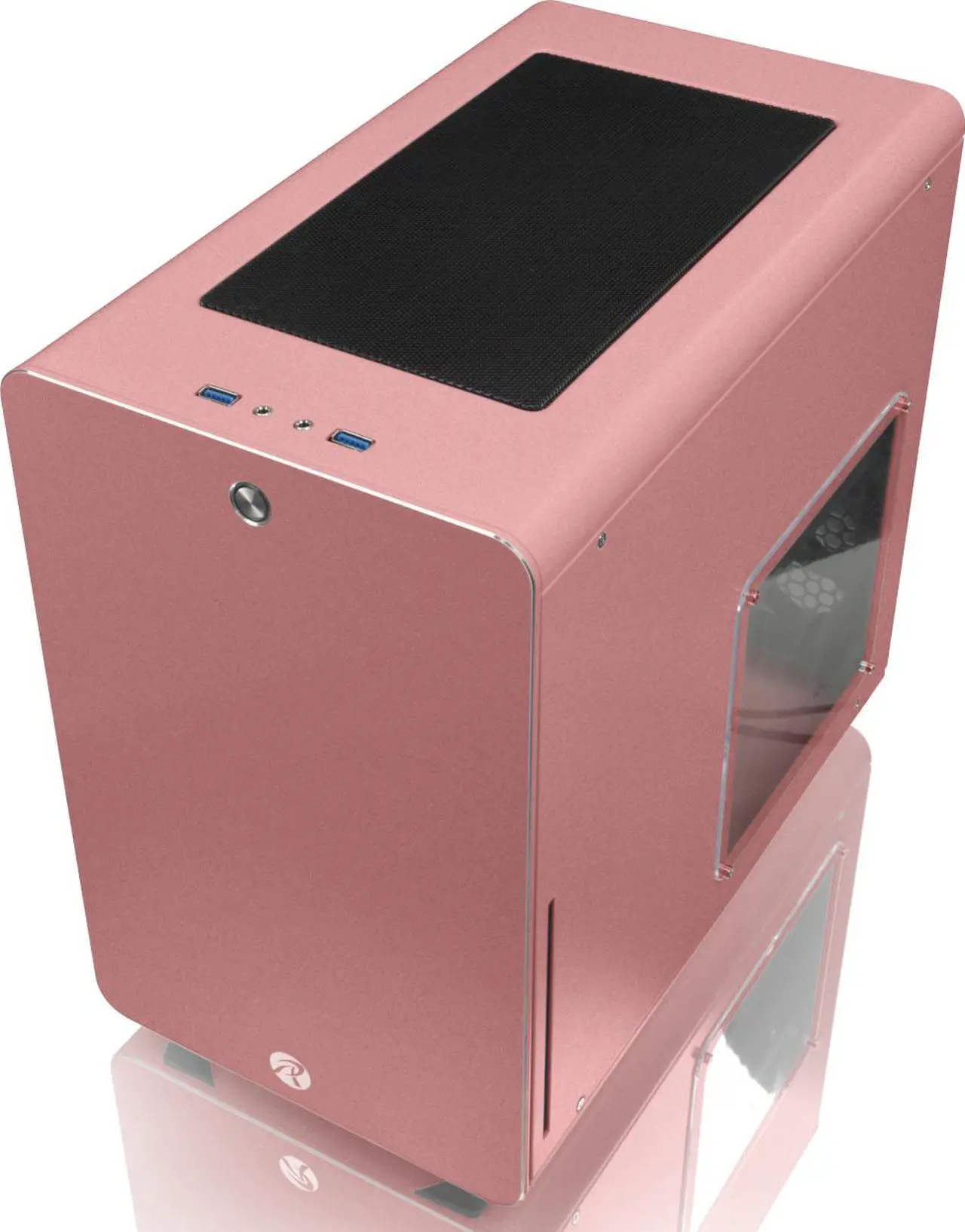 Alt view image 2 of 7 - RAIJINTEK STYX PINK, a Alu Micro-ATX Case - Compatible With Regular ATX Power Supply, Max. 280mm VGA Card, 180mm CPU Cooler, Max. 240mm Radiator Cooling On Top, with a Drive Bay For Slim DVD On Side.