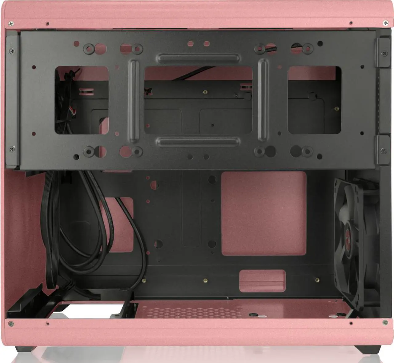 Alt view image 4 of 7 - RAIJINTEK STYX PINK, a Alu Micro-ATX Case - Compatible With Regular ATX Power Supply, Max. 280mm VGA Card, 180mm CPU Cooler, Max. 240mm Radiator Cooling On Top, with a Drive Bay For Slim DVD On Side.