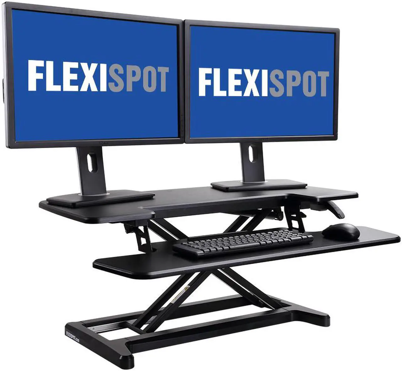 Main image of FlexiSpot M7MB Stand Up desk Converter -35" Standing desk Riser with Deep Keyboard Tray for laptop (35", Black)