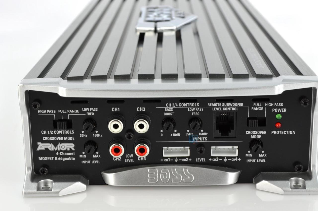 Alt view image 8 of 20 - New Boss Ar2400.4 2400 Watt 4 Channel Car Amplifier Car Audio Car Amp