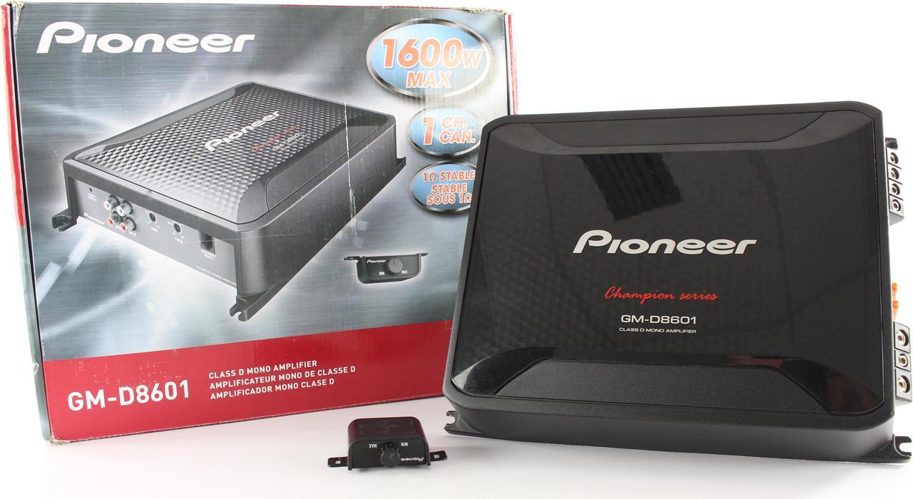 Alt view image 7 of 20 - New Pioneer Gmd8601 1600W Car Audio Mono Amplifier Amp With Bass Knob 1600 Watt