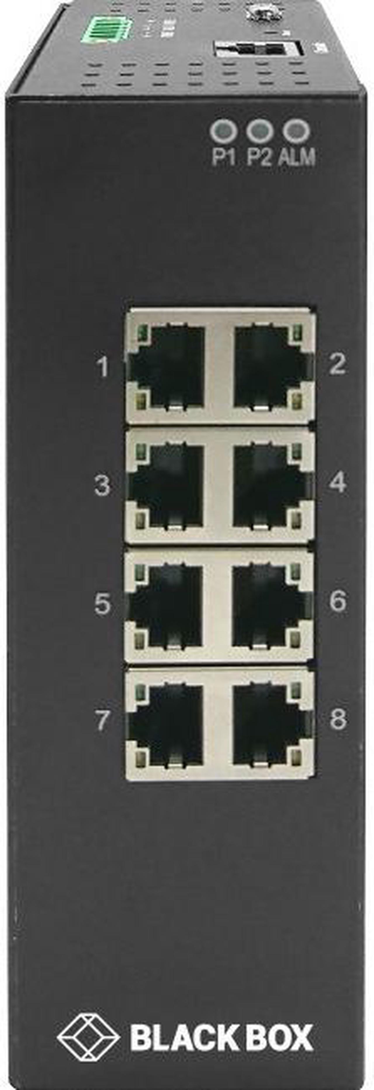 Main image of Black Box Industrial Gigabit Ethernet Managed L2+ Switch - Extreme Temperature (8) RJ-45