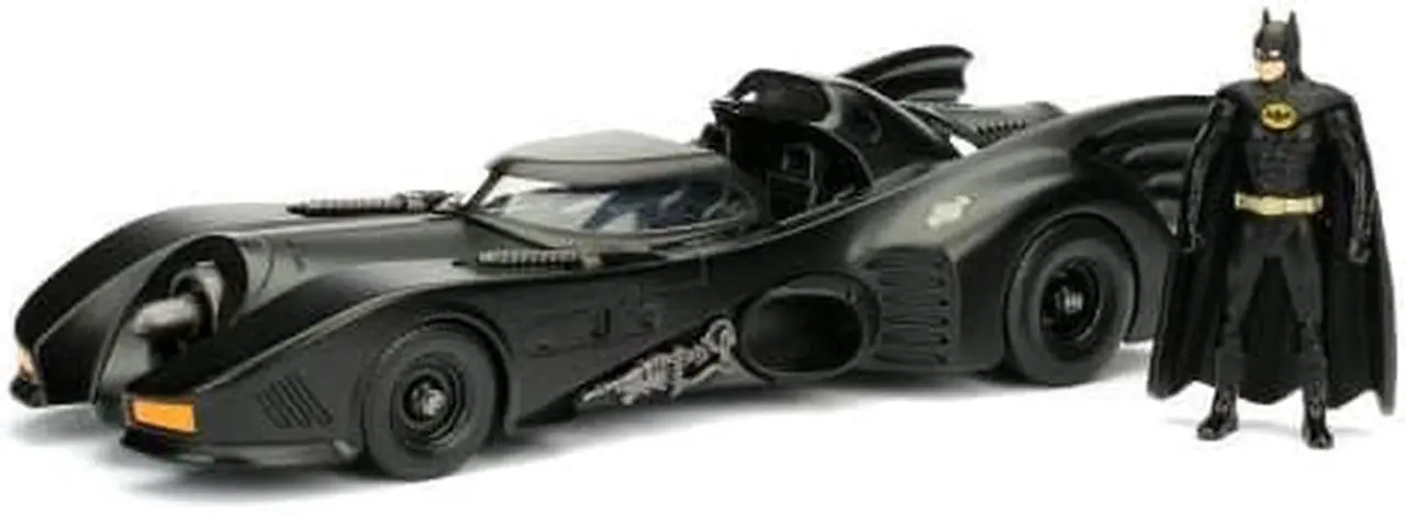 Alt view image 3 of 9 - 1989 Batmobile with Diecast Batman Figure 1:24 Diecast Model Car by Jada