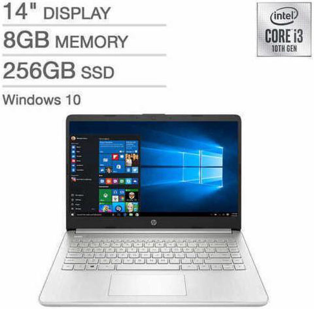 Main image of HP 14" Laptop: Core i3-1005G1, 256GB SSD, 8GB RAM, 14" Full HD IPS Display