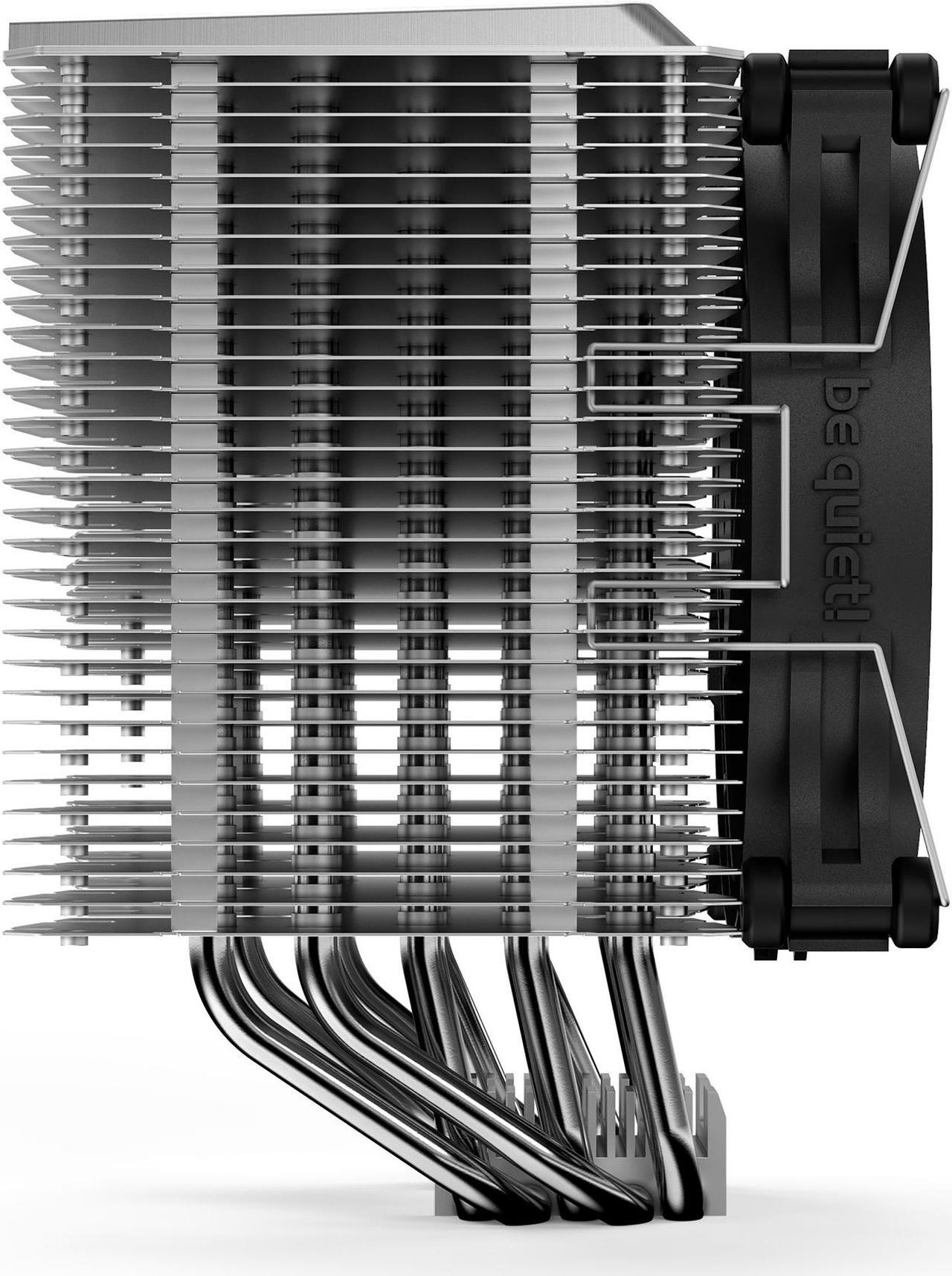 Alt view image 2 of 14 - be quiet! Shadow Rock 3 CPU Air Cooler | 190W TDP | LGA 1700 1200 2066 1150 1151 1155 2011(-3) Square ILM Compatible | Intel and AMD 4/5 Support | Low Noise Cooler | Silver/Black Design | BK004