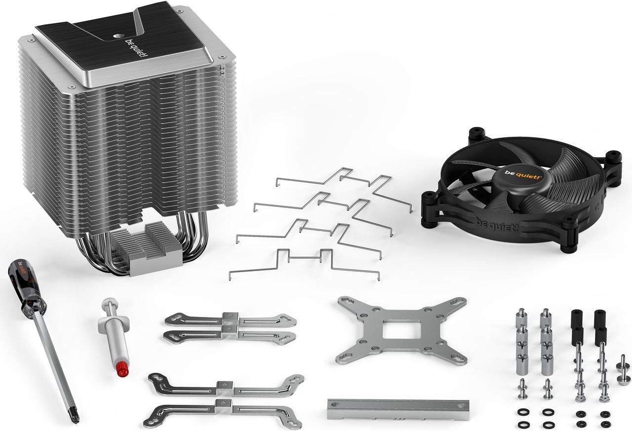 Alt view image 7 of 14 - be quiet! Shadow Rock 3 CPU Air Cooler | 190W TDP | LGA 1700 1200 2066 1150 1151 1155 2011(-3) Square ILM Compatible | Intel and AMD 4/5 Support | Low Noise Cooler | Silver/Black Design | BK004