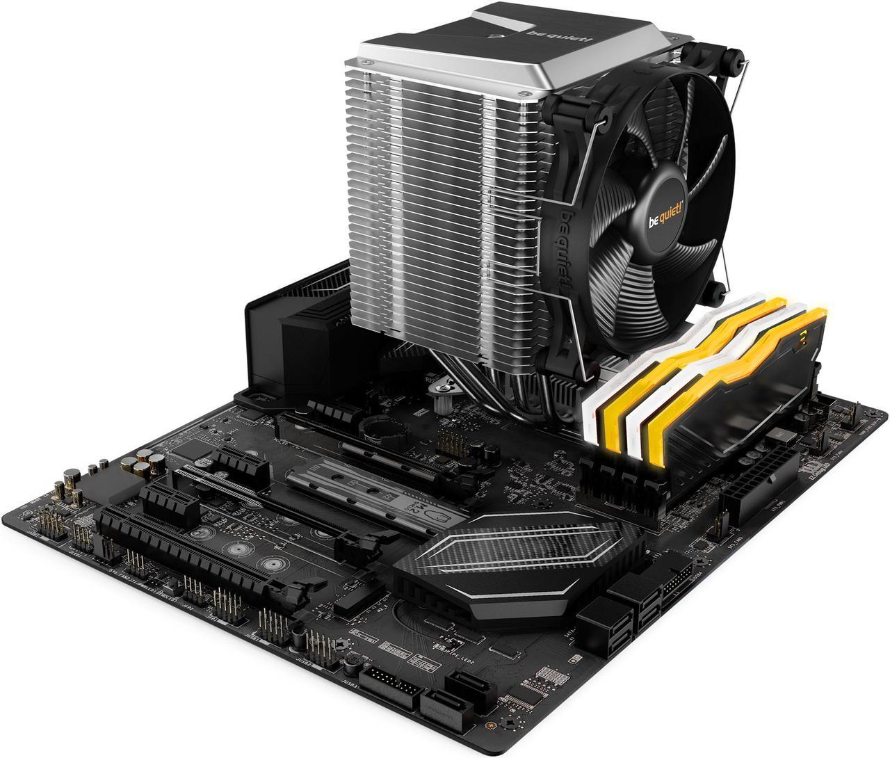 Alt view image 3 of 14 - be quiet! Shadow Rock 3 CPU Air Cooler | 190W TDP | LGA 1700 1200 2066 1150 1151 1155 2011(-3) Square ILM Compatible | Intel and AMD 4/5 Support | Low Noise Cooler | Silver/Black Design | BK004