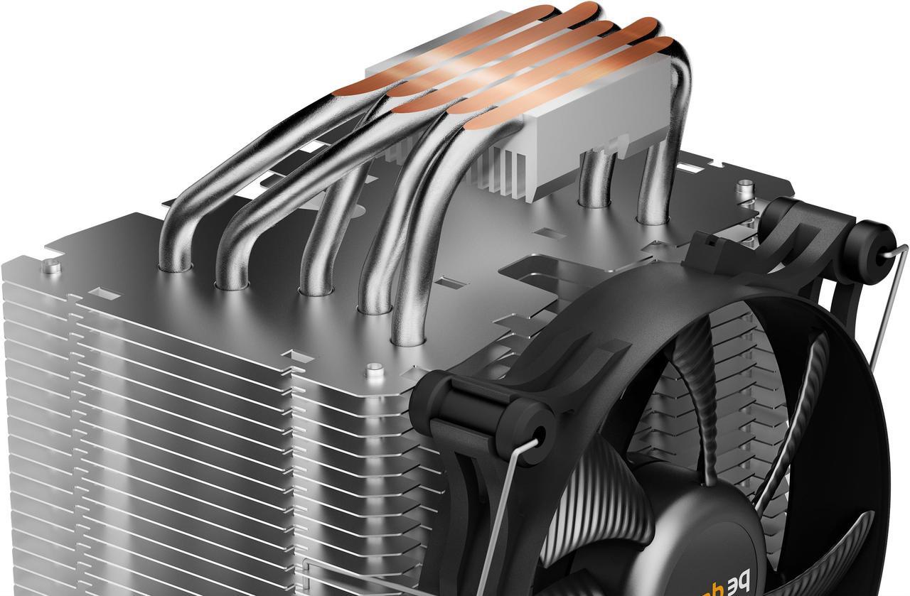 Alt view image 4 of 14 - be quiet! Shadow Rock 3 CPU Air Cooler | 190W TDP | LGA 1700 1200 2066 1150 1151 1155 2011(-3) Square ILM Compatible | Intel and AMD 4/5 Support | Low Noise Cooler | Silver/Black Design | BK004