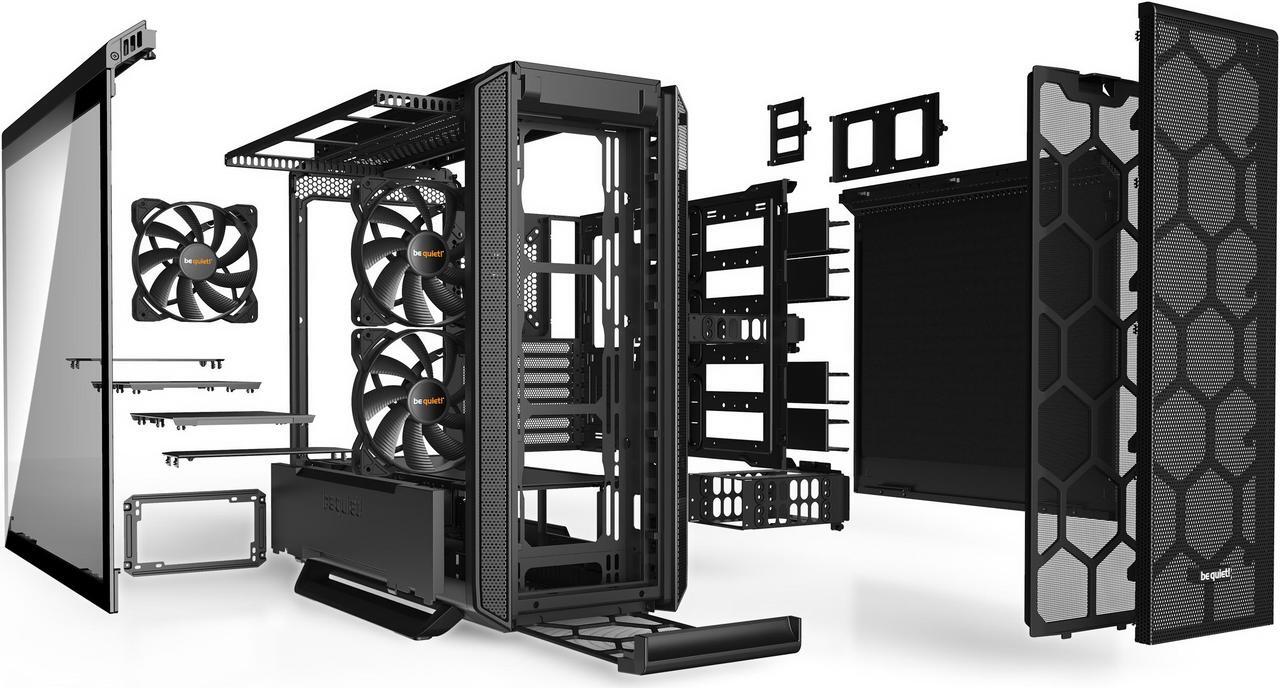 Alt view image 6 of 7 - be quiet! Silent Base 802 Window | ATX Midi Tower PC Case| 3 Pre-Installed Pure Wings 2 Fans | Sound Insulated | Tempered Glass Window | Black | BGW39