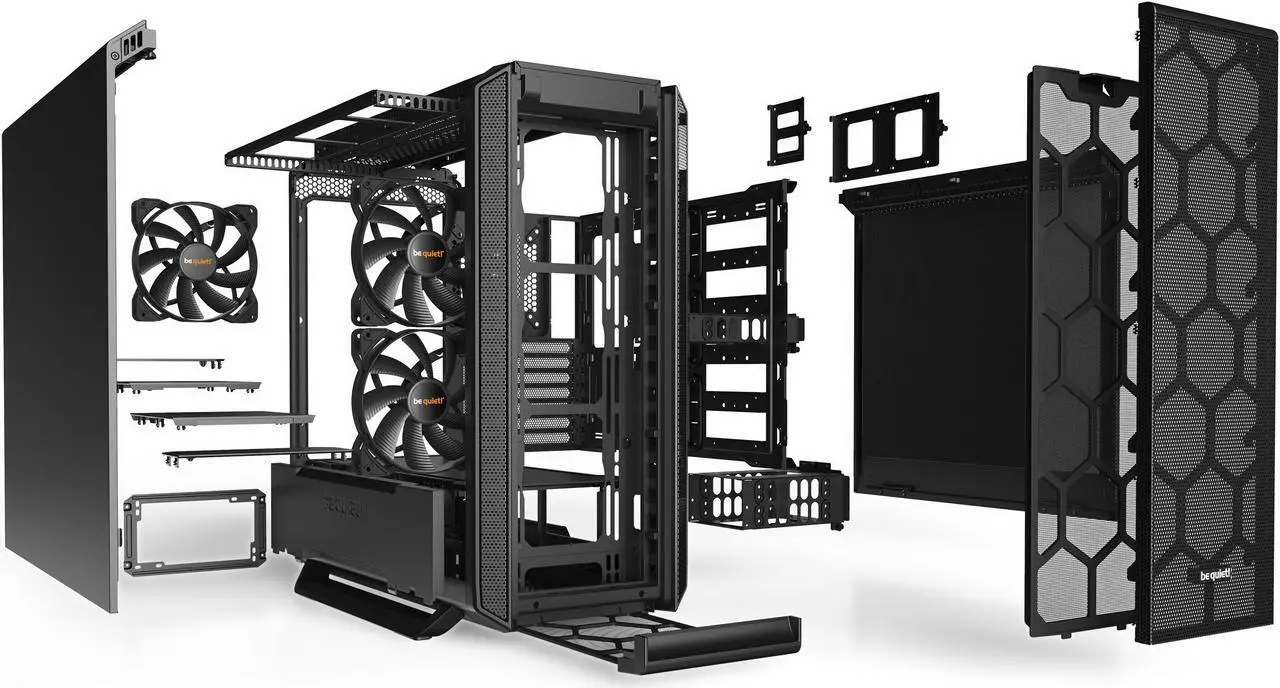 Alt view image 5 of 6 - be quiet! Silent Base 802 | ATX Midi Tower PC Case | 3 Pre-Installed Pure Wings 2 Fans | Sound Insulated | Black | BG039