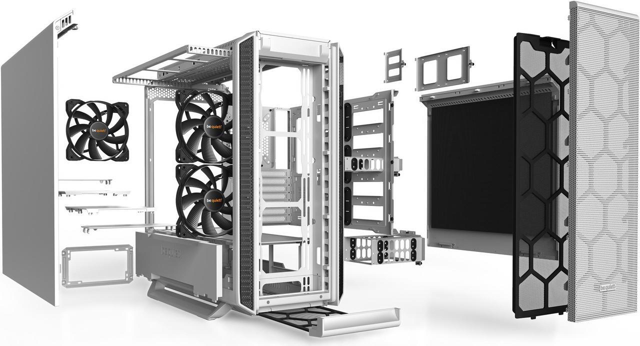 Alt view image 5 of 6 - be quiet! Silent Base 802 | ATX Midi Tower PC Case| 3 Pre-Installed Pure Wings 2 Fans | Sound Insulated | White | BG040