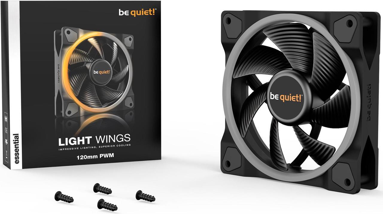 Alt view image 2 of 6 - be quiet! Light Wings 120mm PWM Premium ARGB Premium Low Noise Cooling Fan | 4-Pin | Black | BL072
