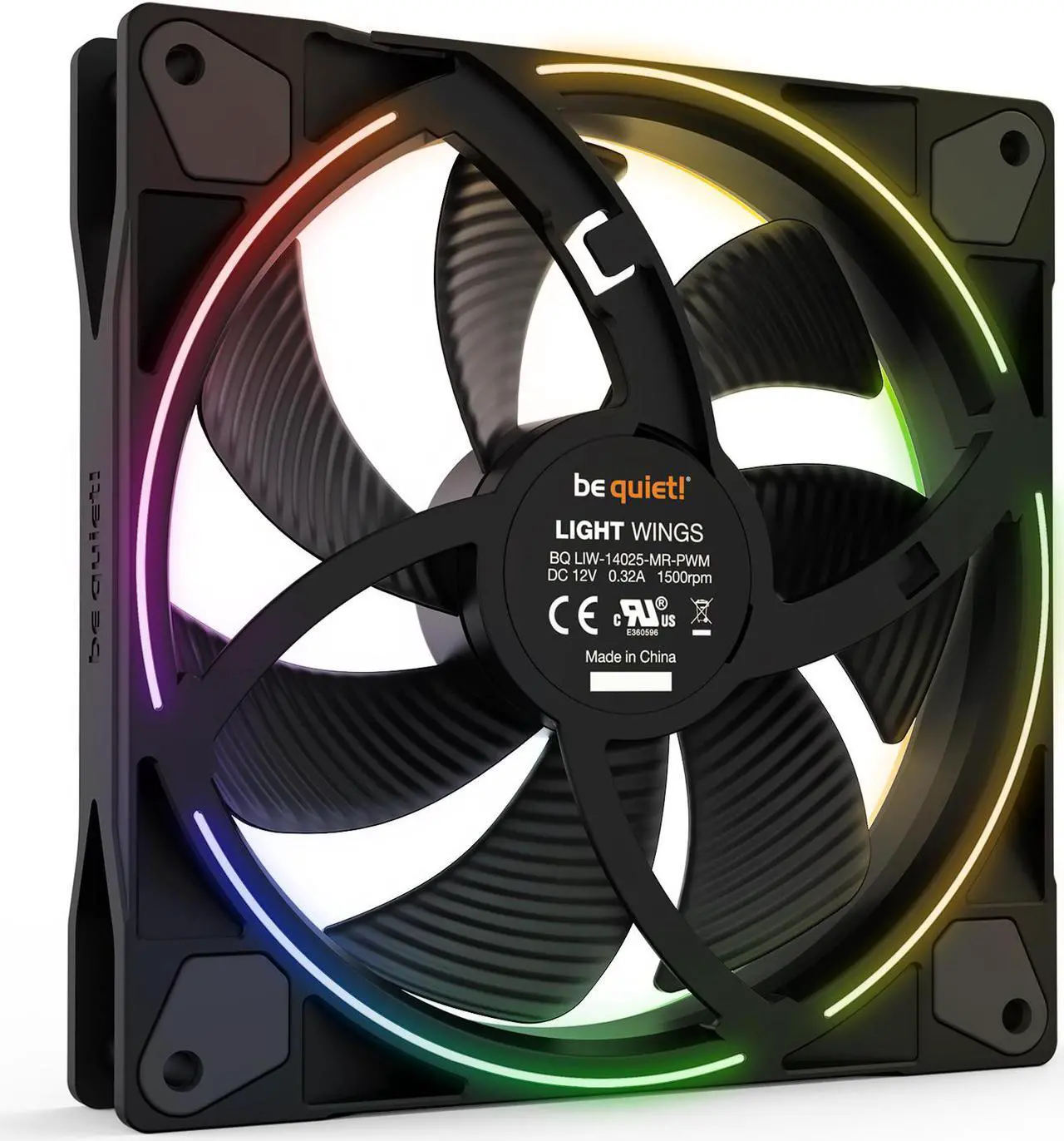 Alt view image 5 of 6 - be quiet! Light Wings 140mm PWM Premium Low Noise ARGB Cooling Fan | 4-Pin | Black | BL074