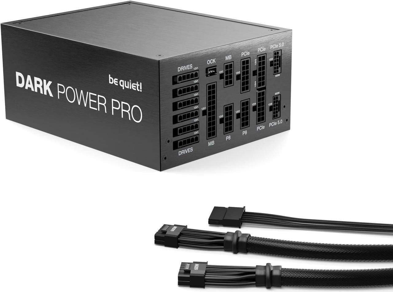 Alt view image 2 of 7 - be quiet! Dark Power PRO 13 1600W ATX 3.0 Power Supply | 80 Plus Titanium Efficiency | PCIe 5 | Modular | Overclocking Support | 10 Year Warranty | BN501