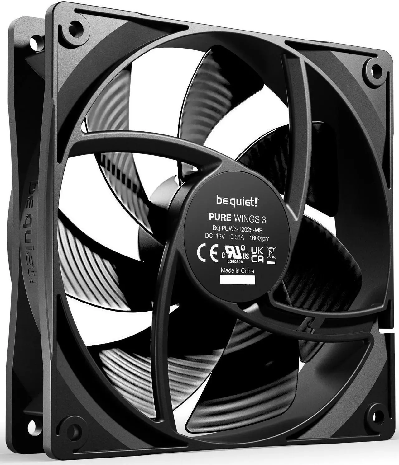 Alt view image 2 of 3 - Pure Wings 3 | 120mm PWM Case Fan | High Performance Cooling Fan | Compatible with Desktop | Low minimum rpm | Low Noise | Black | BL105