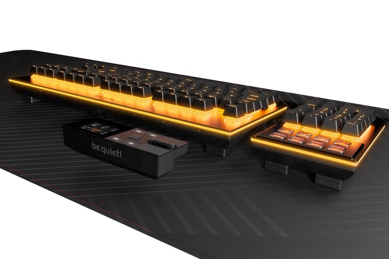 Alt view image 3 of 7 - be quiet! Dark Mount Mechanical Keyboard | Tactile | Hot-Swappable Lubricated Silent Switches | Detachable Numpad and Media Dock | Programmable ARGB Keys | Quality PBT Double Shot Keycaps | BT002US