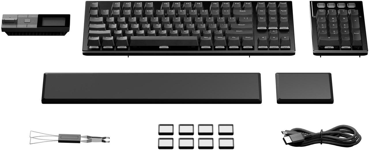 Alt view image 6 of 7 - be quiet! Dark Mount Mechanical Keyboard | Tactile | Hot-Swappable Lubricated Silent Switches | Detachable Numpad and Media Dock | Programmable ARGB Keys | Quality PBT Double Shot Keycaps | BT002US