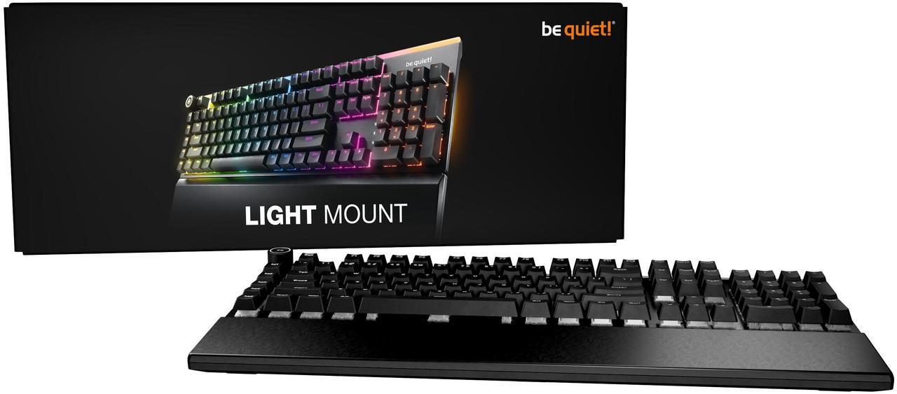 Alt view image 7 of 7 - be quiet! Light Mount Mechanical Keyboard | Linear | Hot-Swappable Lubricated Silent Switches | 3D Media Wheel | ARGB Keyboard | Quality PBT Double-Shot Keycaps | Programmable | BT003US