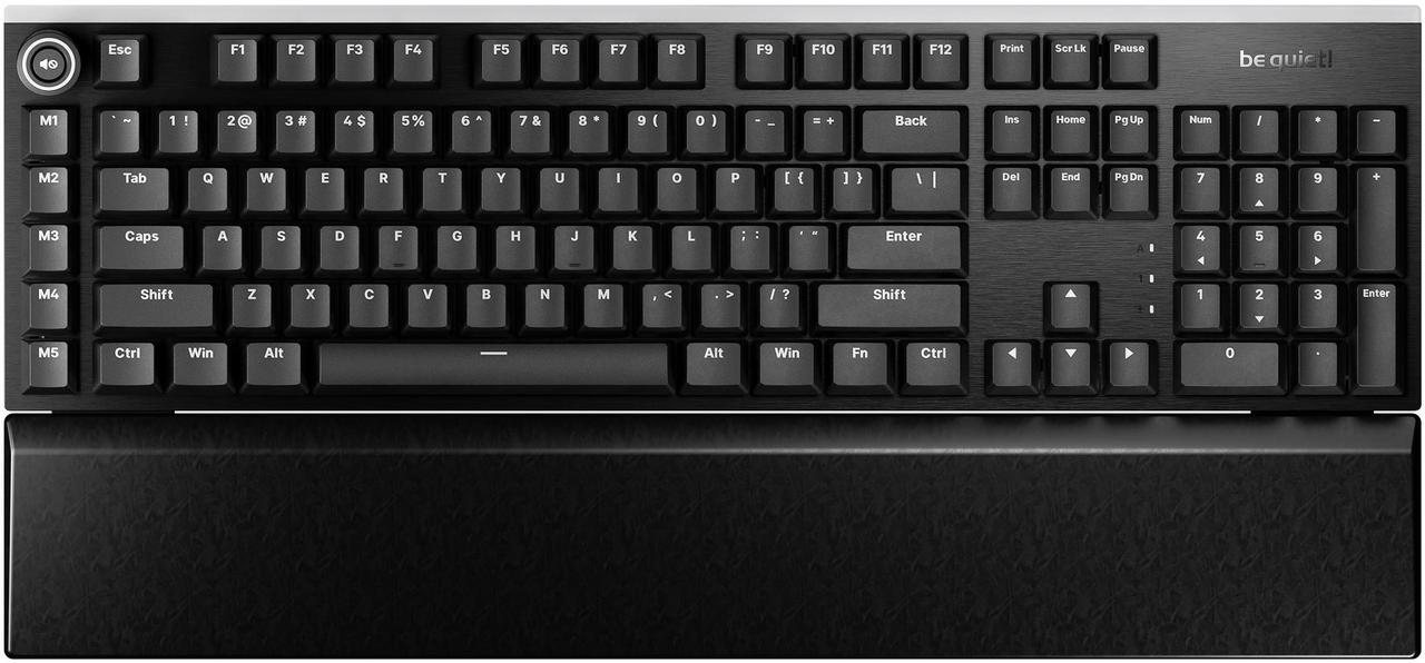 Alt view image 2 of 7 - be quiet! Light Mount Mechanical Keyboard | Linear | Hot-Swappable Lubricated Silent Switches | 3D Media Wheel | ARGB Keyboard | Quality PBT Double-Shot Keycaps | Programmable | BT003US