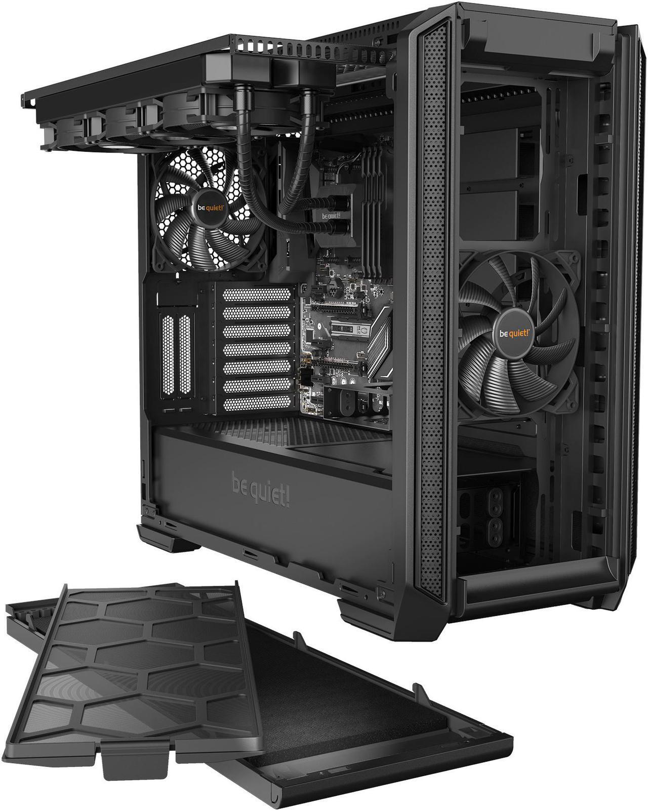 Alt view image 6 of 9 - be quiet! Silent Base 601 Window | Midi Tower ATX PC Case | Two 140mm Fans | 10mm Extra Thick Insulated mats | PSU Shroud | Black| BGW26