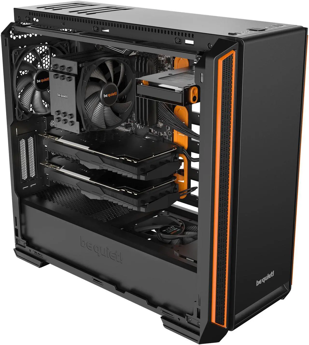 Alt view image 4 of 9 - be quiet! Silent Base 601- Midi Tower - Orange