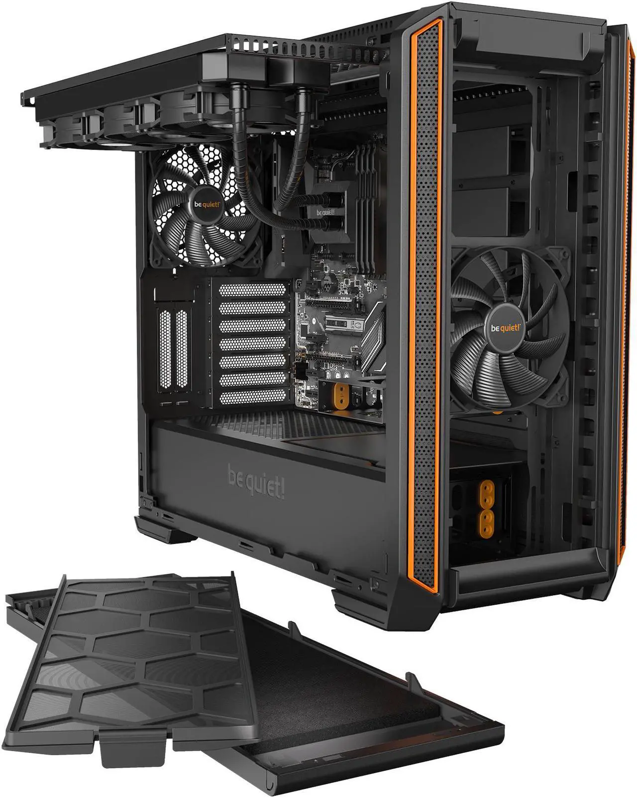 Alt view image 6 of 9 - be quiet! Silent Base 601- Midi Tower - Orange