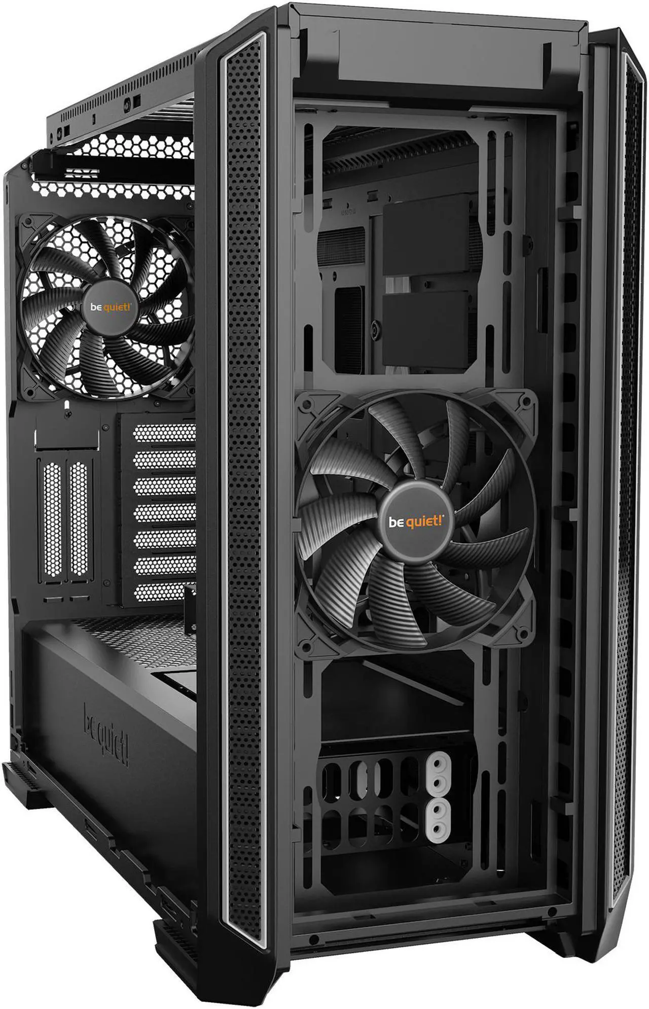 Alt view image 2 of 6 - be quiet! Silent Base 601 Window | Midi Tower ATX PC Case | Two 140mm Fans | 10mm Extra Thick Insulated mats | PSU Shroud | Silver|BGW27