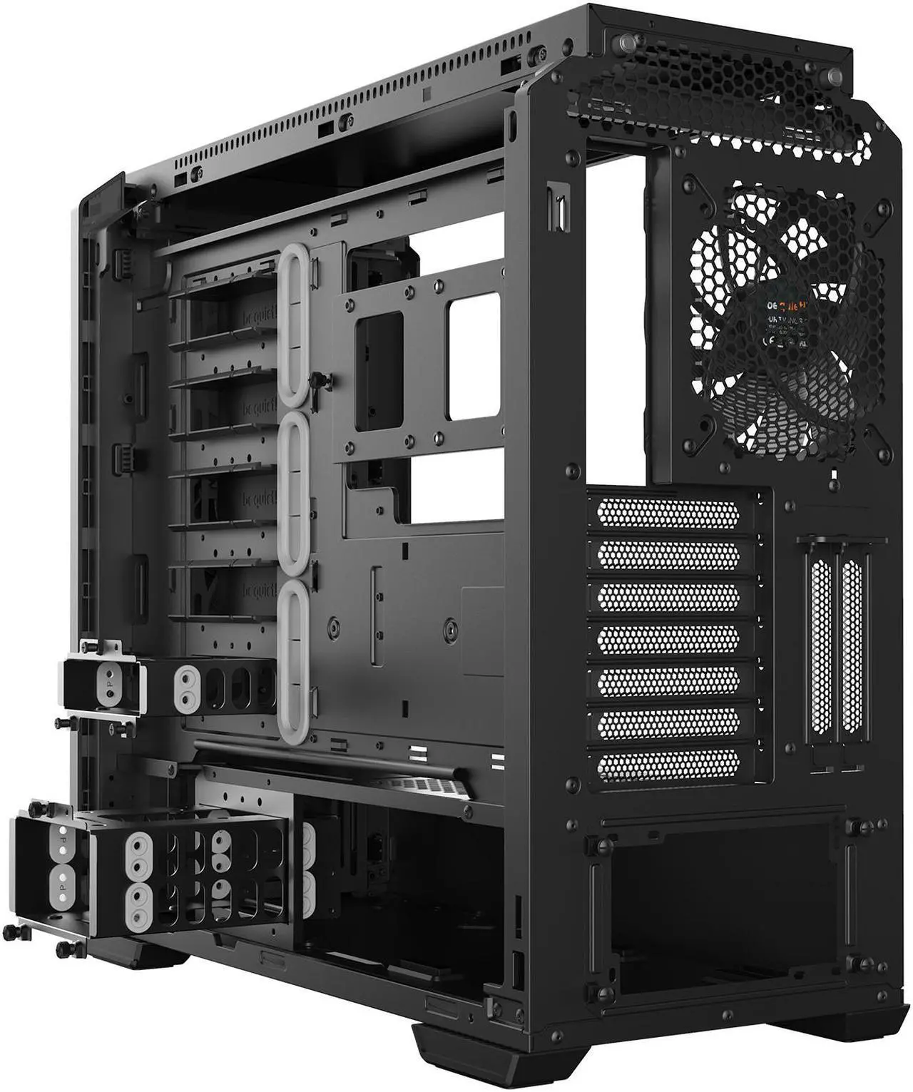 Alt view image 3 of 6 - be quiet! Silent Base 601 Window | Midi Tower ATX PC Case | Two 140mm Fans | 10mm Extra Thick Insulated mats | PSU Shroud | Silver|BGW27