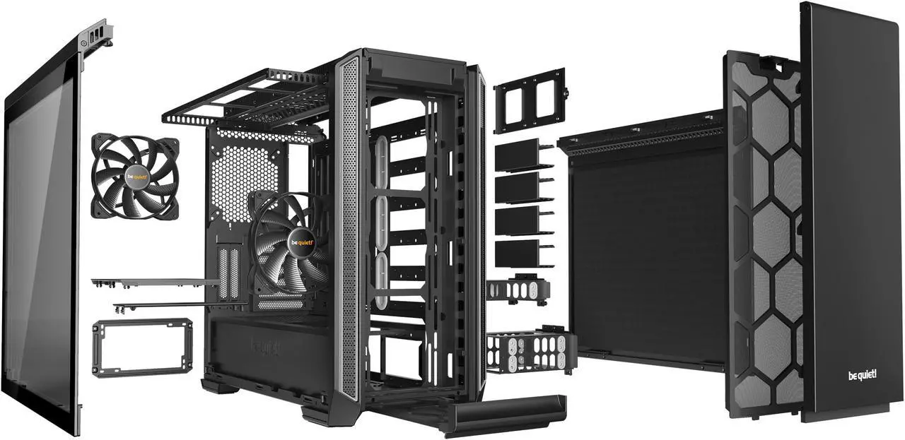 Alt view image 5 of 6 - be quiet! Silent Base 601 Window | Midi Tower ATX PC Case | Two 140mm Fans | 10mm Extra Thick Insulated mats | PSU Shroud | Silver|BGW27