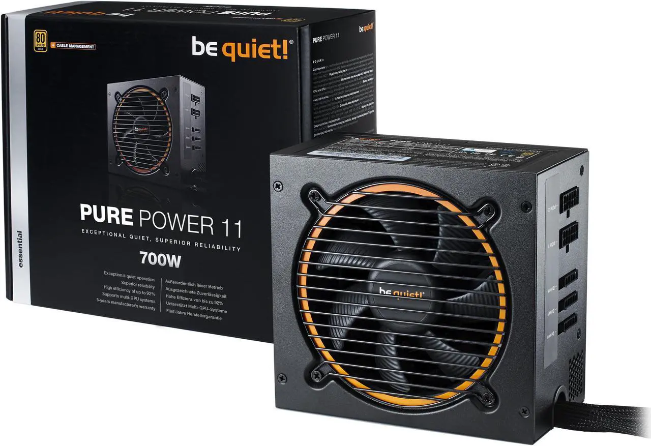 Alt view image 3 of 5 - be quiet! Pure Power 11 700W CM Power Supply | 80 PLUS Gold Efficiency | Quiet Operation | User-friendly Cable Management | Two 12V-rail system | BN630