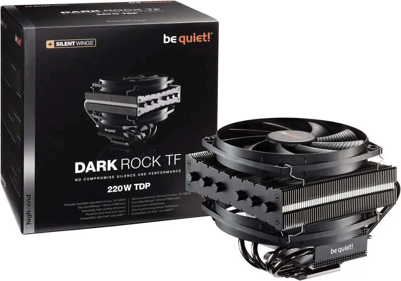 Alt view image 4 of 6 - be quiet! DARK ROCK TF Low Profile SilentWings CPU Cooler - 220W TDP