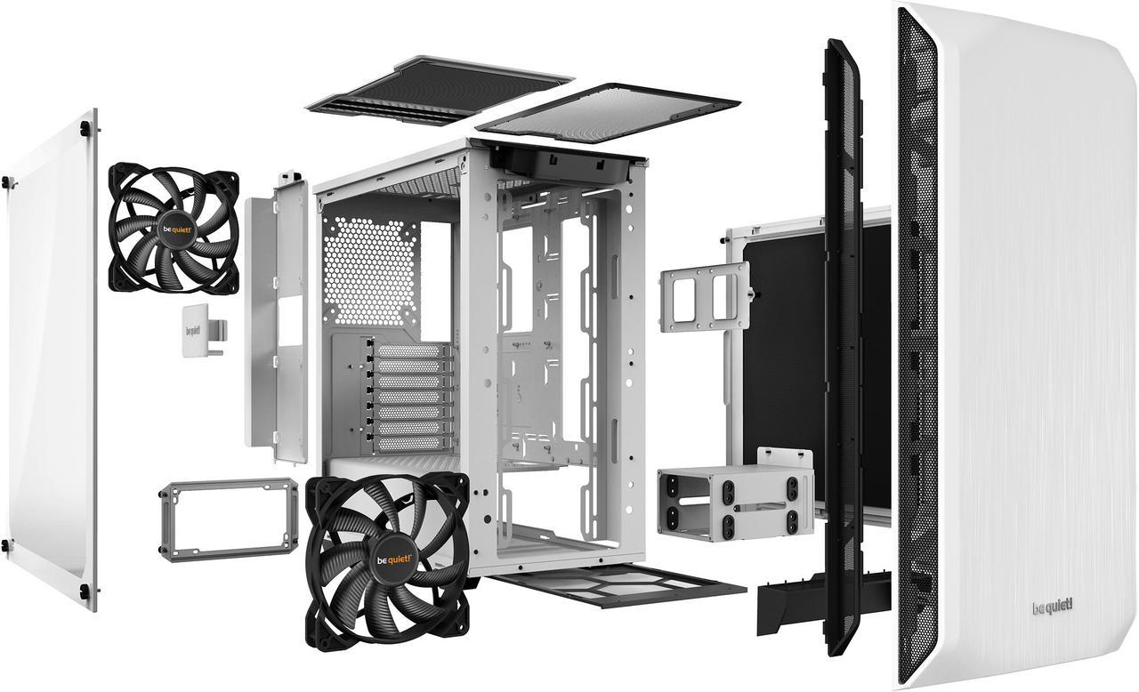 Alt view image 4 of 7 - be quiet! Pure Base 500 | ATX Midi Tower PC case | Tempered Glass Window | Two Pre-Installed Silent Wings Fans | White | BGW35
