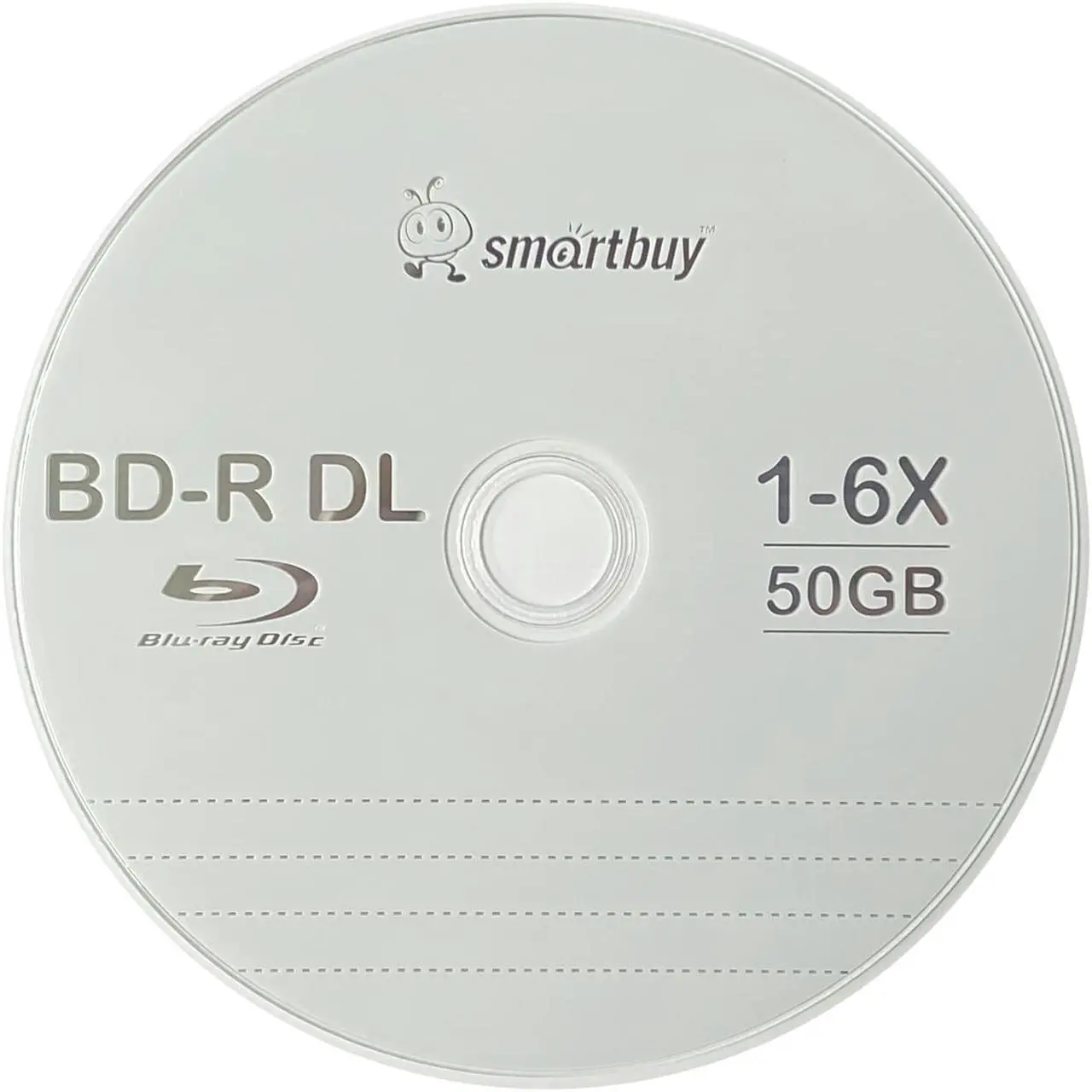Alt view image 2 of 2 - Smartbuy 6X BD-R DL 50GB Dual Layer Logo Top Video Audio Photo Data Recordable Disc