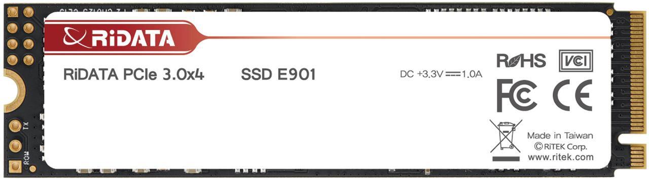 Main image of RiDATA E901 1TB NVMe 1.3 M.2 PCIe Gen3x4 2280 SSD Internal Solid State Drive 3D NAND High Speed Read Upto 3400MB/s Write Upto 3000MB/s LDPC Error Correction DRAM Cache Buffer Supported