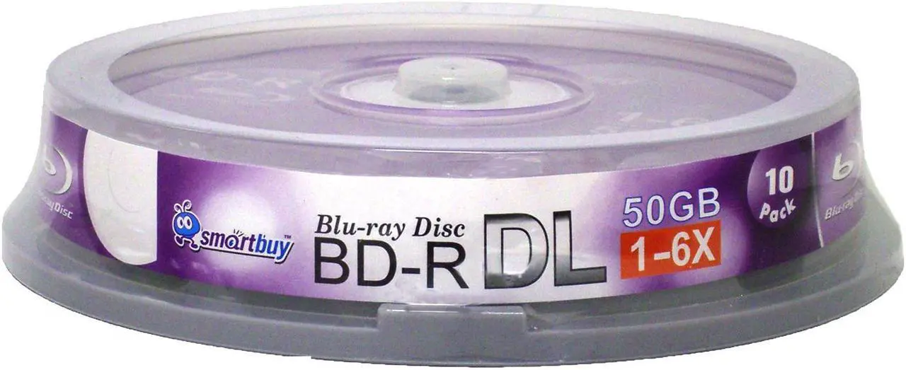 Main image of Smartbuy 6X BD-R DL 50GB Dual Layer Logo Top Video Audio Photo Data Recordable Disc
