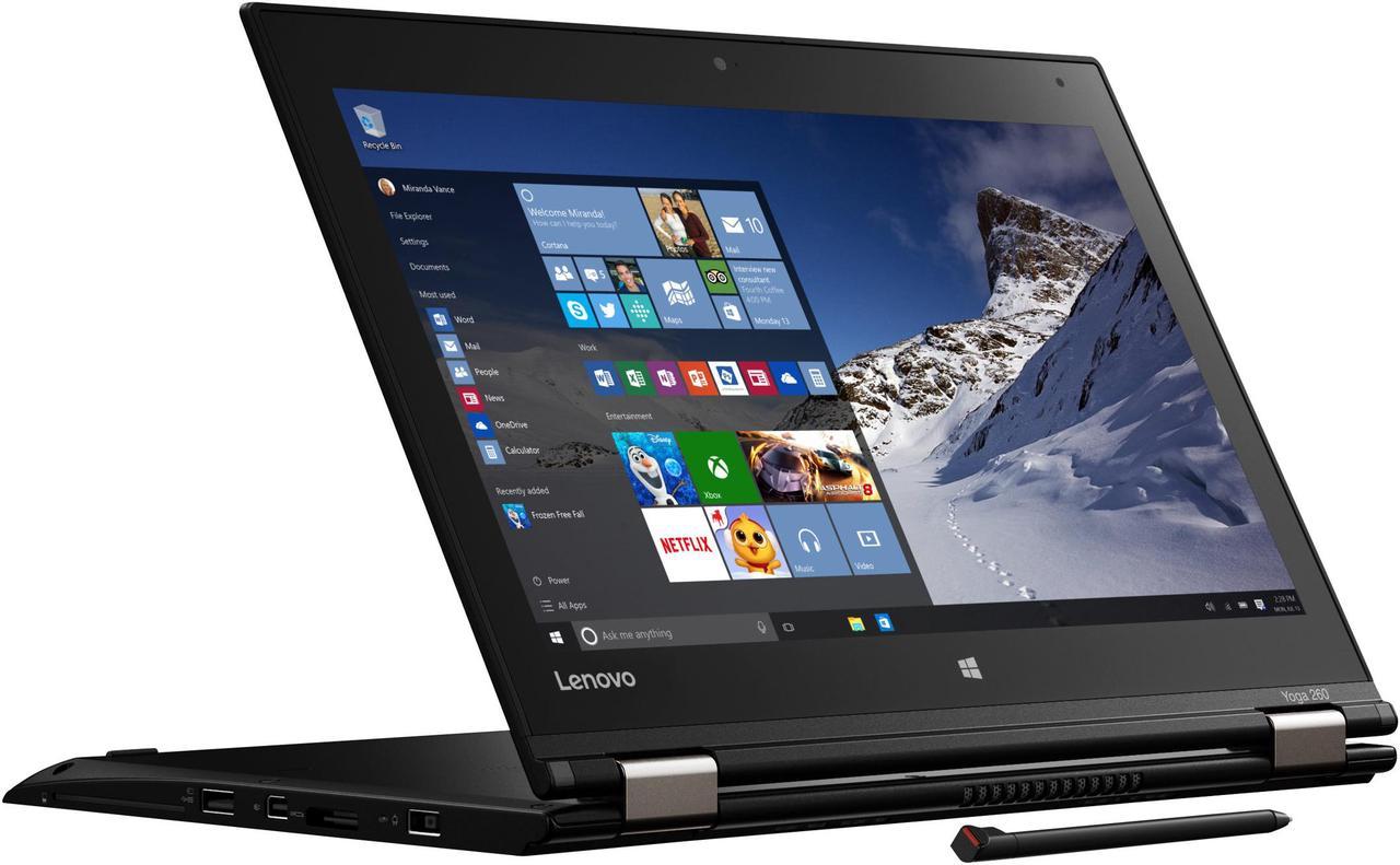 Lenovo Thinkpad Yoga 260  Convertible Notebook (2 in 1) Type 20FE - 12.5" HD IPS Touchscreen - Intel core i5-6300U 2.4GHz 128 GB SSD 8 GB DDR4 RAM Wi-Fi BT Webcam Windows 10