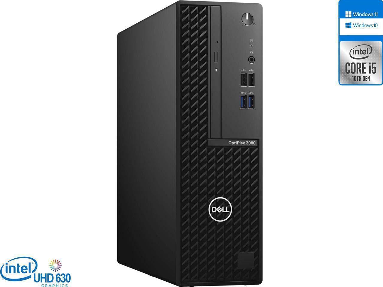 Dell OptiPlex 3080 SFF Desktop - 10th Gen Intel Octa-Core (8 Cores) i7-10700 up to 4.80 GHz 32 GB DDR4 1TB SSD DVD-R WiFi/BT Windows 11 Pro