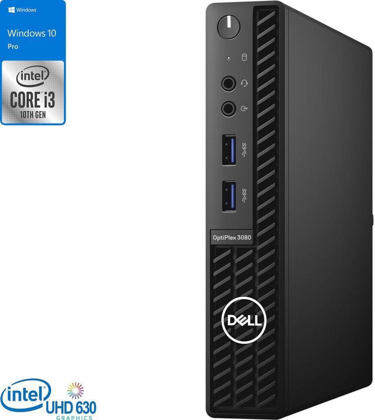 Dell OptiPlex 3080 5080 7080 Micro Form Factor PC - 10th Gen Intel QUAD Core i3-10105T 3.0GHz 16 GB DDR4 128 GB SSD WiFi BT Windows 10 Pro