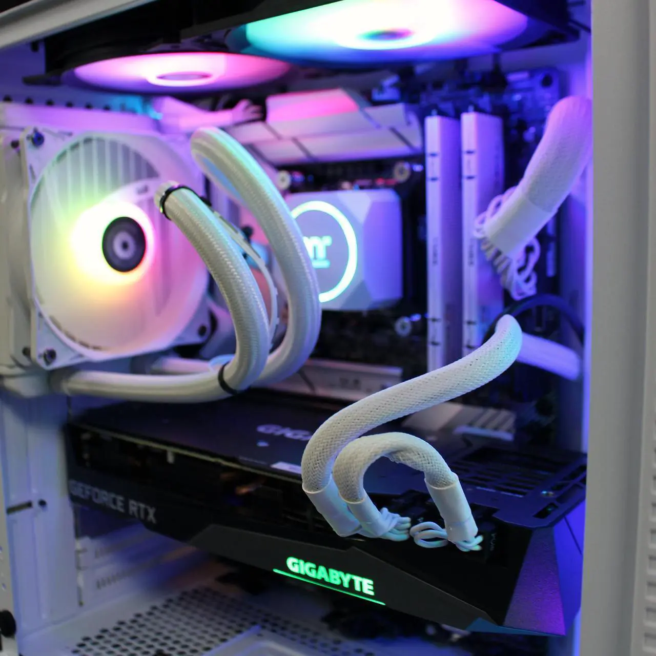 Alt view image 5 of 6 - PRC White Magic Next-Level Gaming Desktop PC 12th Gen. Intel Core i7-12700K 3.6GHz 12-Core 32GB DDR5-5200 RAM NVIDIA GeForce RTX 3070 8GB GDDR6 1TB NVMe M.2 SSD Wi-Fi Bluetooth W11 Home
