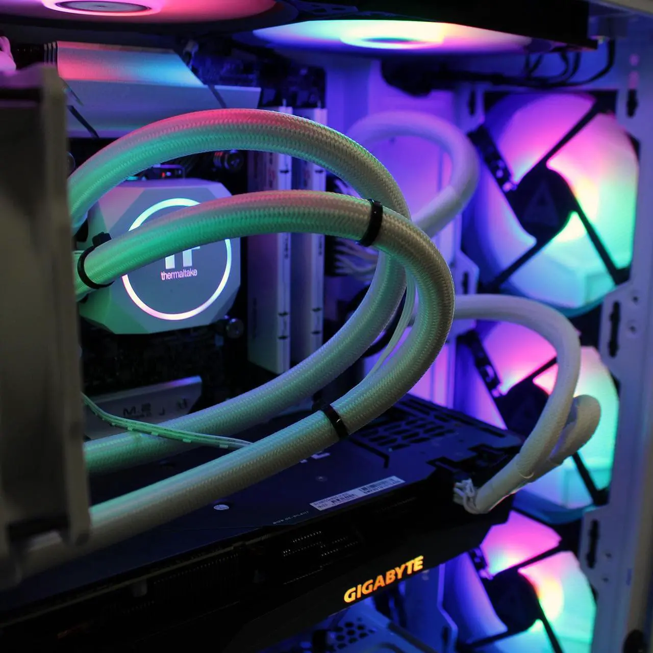 Alt view image 4 of 6 - PRC White Magic Next-Level Gaming Desktop PC 12th Gen. Intel Core i7-12700K 3.6GHz 12-Core 32GB DDR5-5200 RAM NVIDIA GeForce RTX 3070 8GB GDDR6 1TB NVMe M.2 SSD Wi-Fi Bluetooth W11 Home