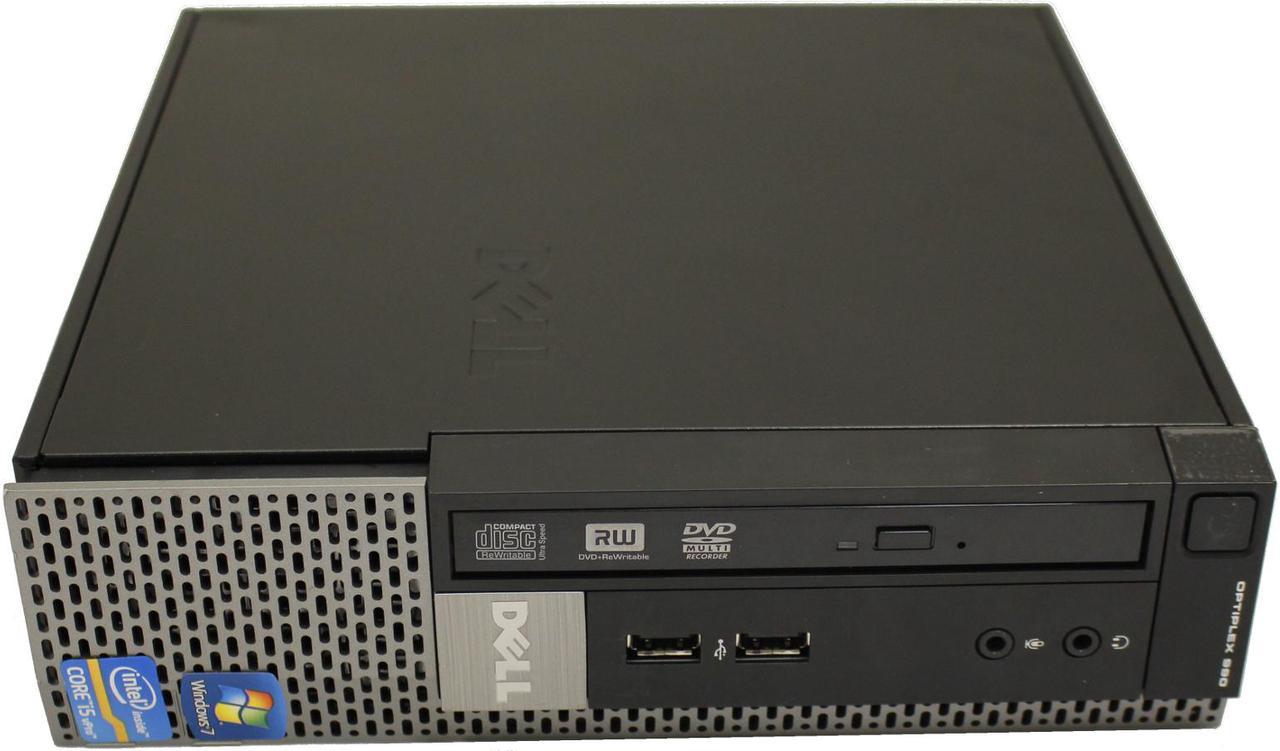 Dell OptiPlex 990 USFF Desktop Quad Core i5-2400s 2.50 GHz 4 GB DDR3 SDRAM 320 GB HD DVD-RW Windows 7 Professional 64-Bit