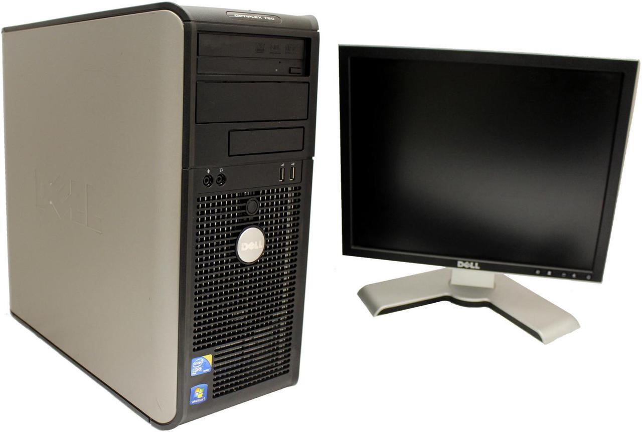 Dell OptiPlex 760 Tower Desktop with 19" LCD Core 2 Duo 3.0 4GB RAM 1TB HD DVDRW Windows 7 Pro 64-Bit