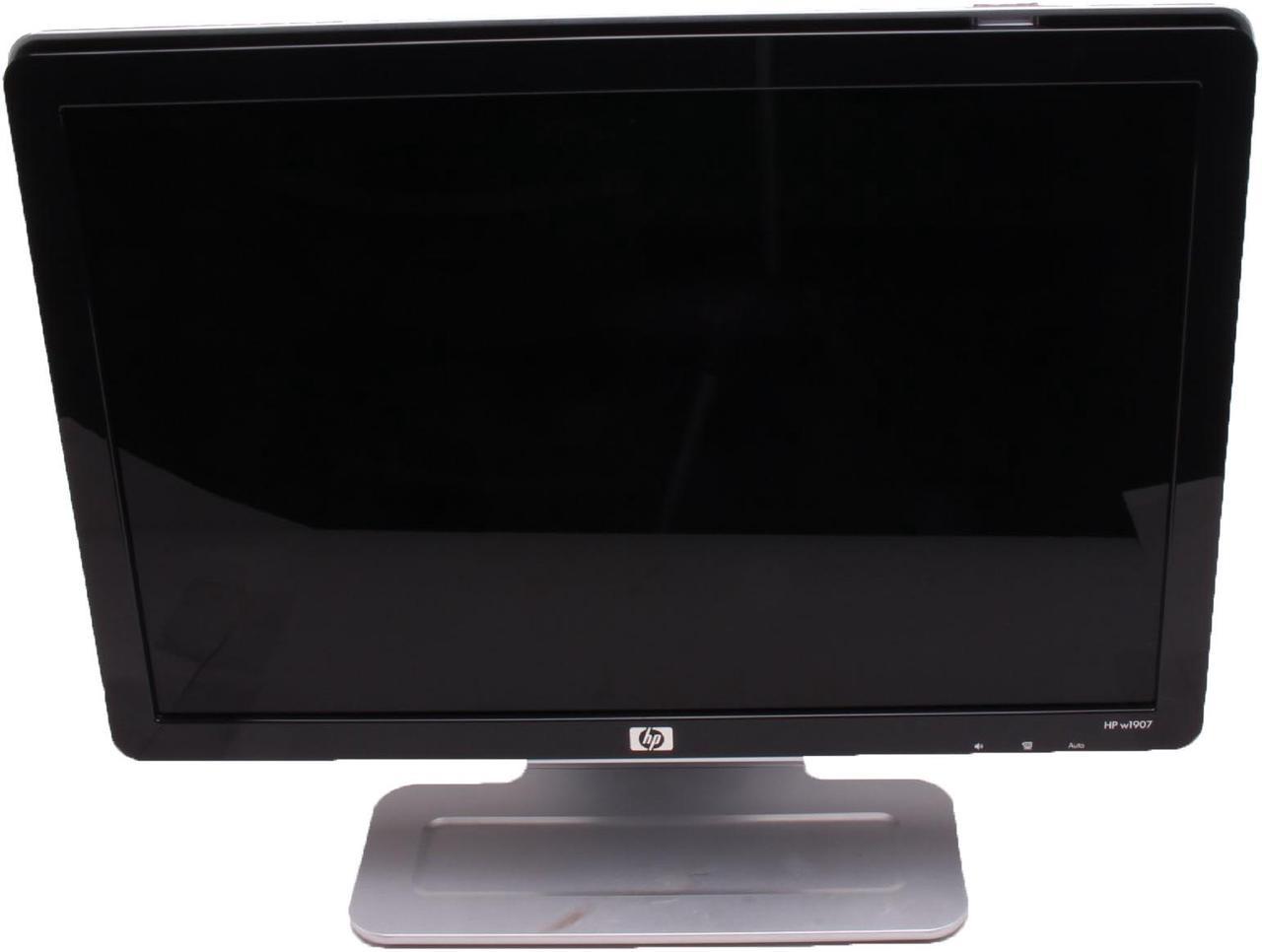 HP w1907 19"Widescreen LCD Monitor + Power Cords: 1440 x 900 DVI/VGA Crystal Clear Display