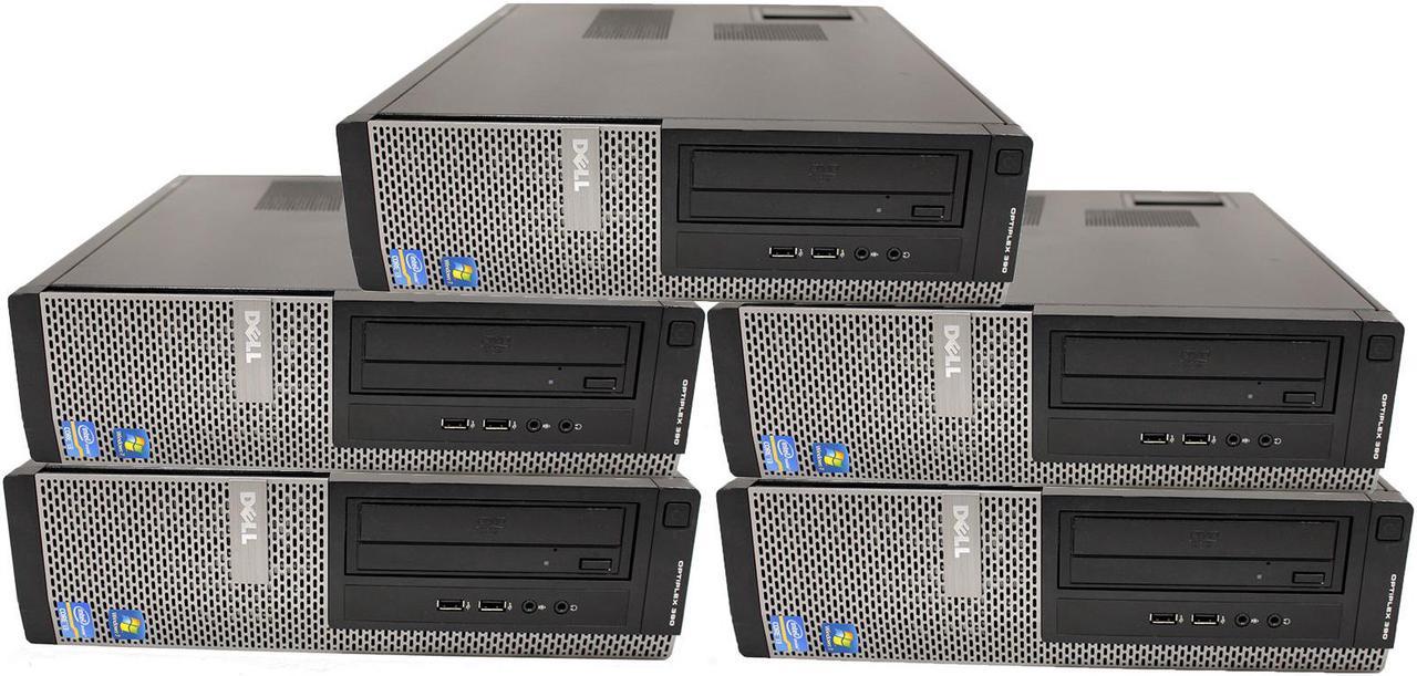 Lot of 5 Dell OptiPlex 390 Desktop 2nd Gen i3 4GB 250GB DVD HDMI W7 COA - NO OS