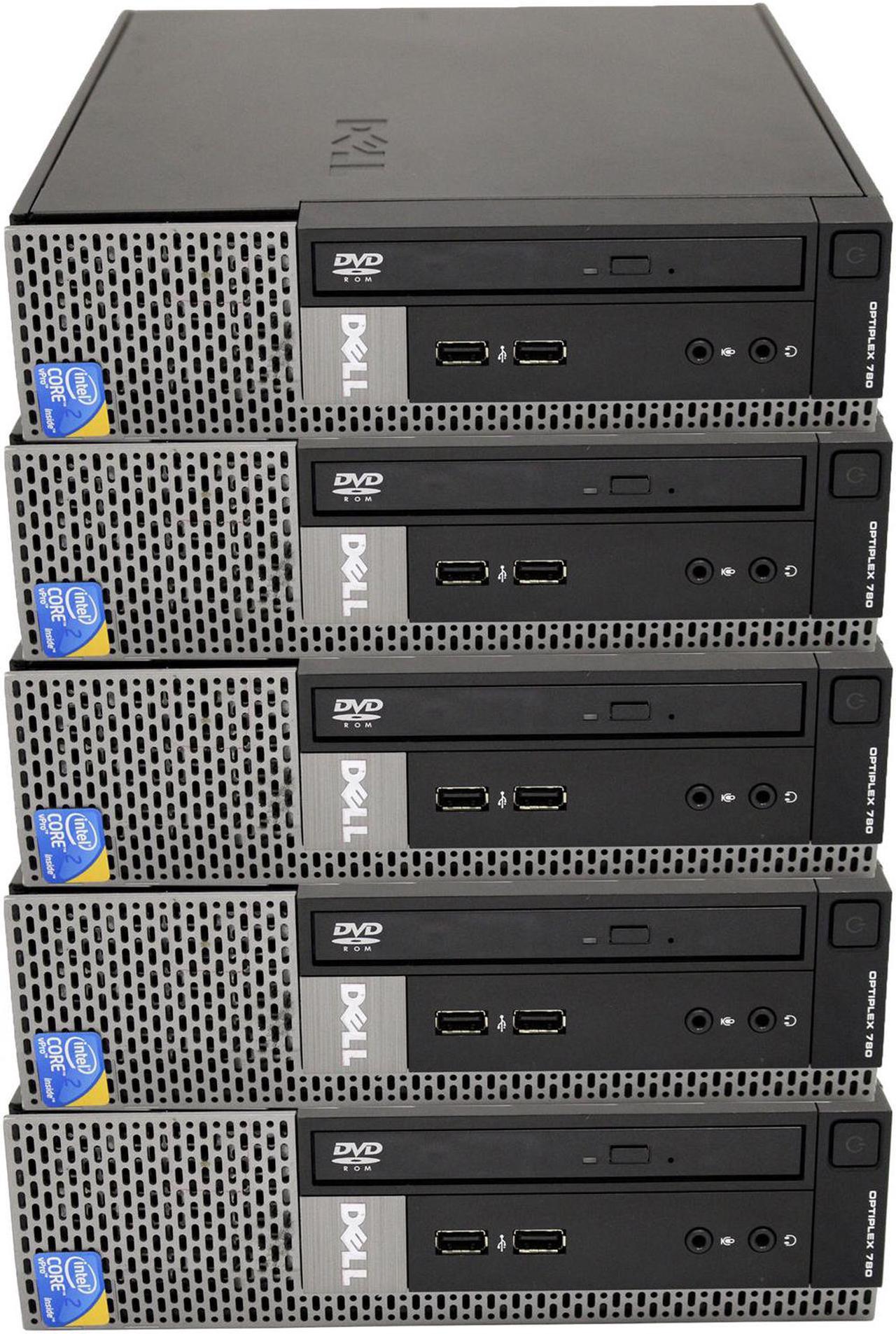 Lot Of 5 Dell OptiPlex 780 USFF PC Pentium D/Core 2 Duo 4GB DDR3 RAM 250GB HD DVD Windows 7 Pro COA – NO OS