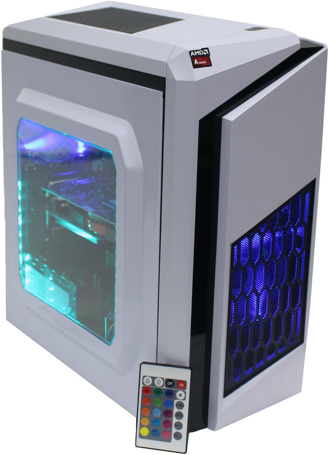 Custom RGB DIY Intel Gaming PC i7-3770 Quad Core 3.4Ghz 16GB Crucial Ballistix DDR3 RAM 120GB SSD 2TB HD GeForce GTX 1060 3GB HDMI WiFi LG DVDRW Windows 10 Pro