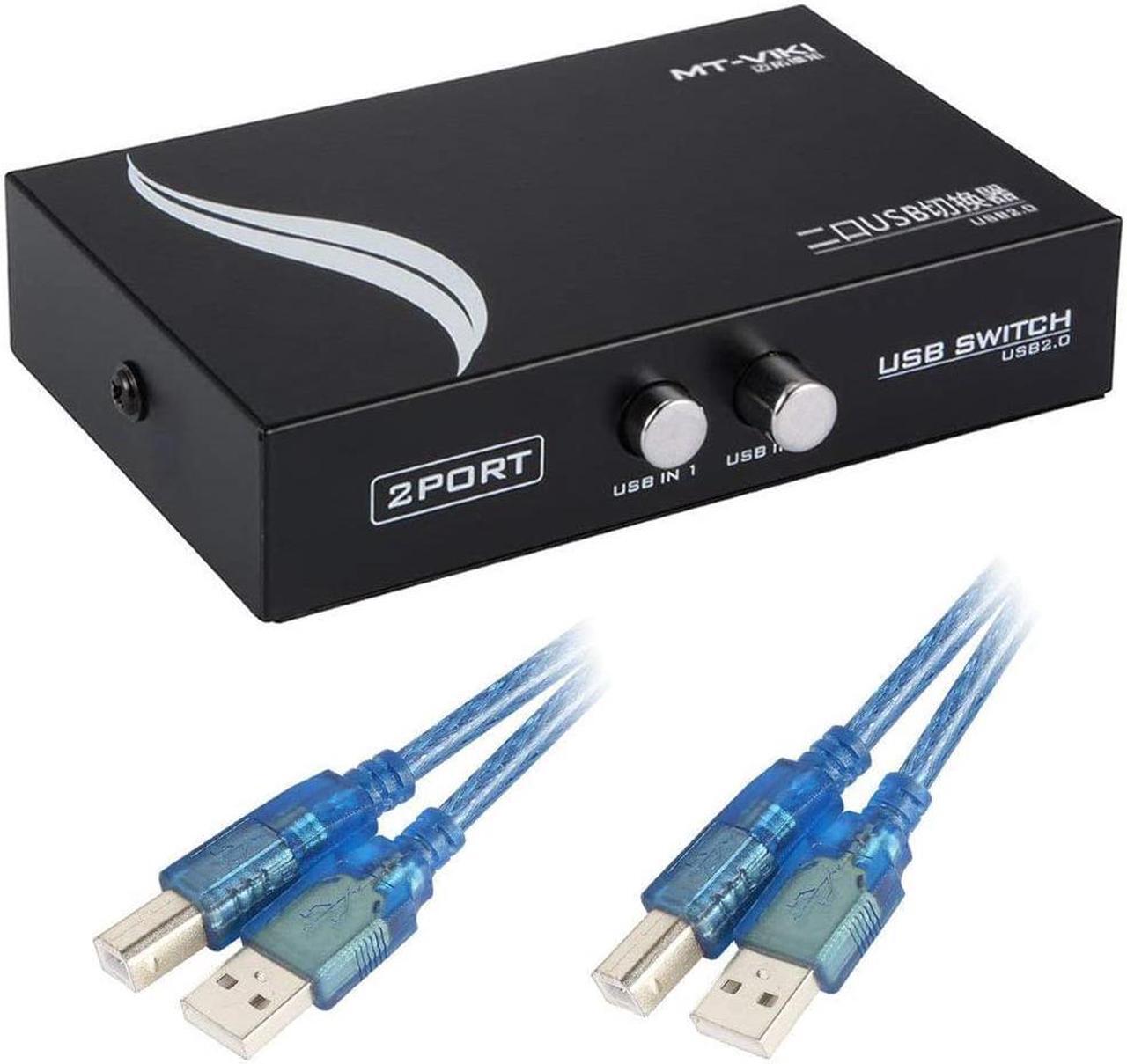 Main image of EEEKit Bundle for Printer Switch,2 Port USB 2.0 Manual Printer Scanner Sharing Switch Hub 2 PC to 1 Splitter Adapter,2 Pack USB A to B Printer Cable